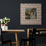 Toile Boho Line Motif en Terracotta Custom Photo Frame<br><div class="desc">Motif de ligne Boho personnalisé en toile de cadre photo frontière en terre cuite Imprimer</div>