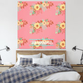 Toile Boho moderne rose floral (Insitu(Chambre))