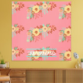Toile Boho moderne rose floral (Insitu(Salon))