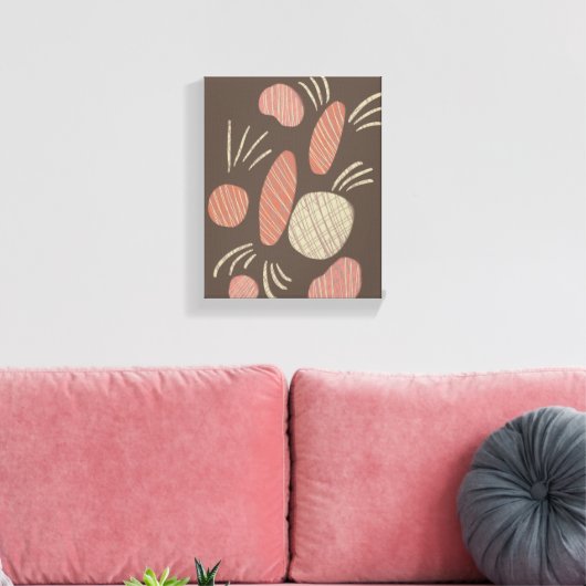 Toile Boho Organic Stone Boulders Collage (Insitu(Salon))