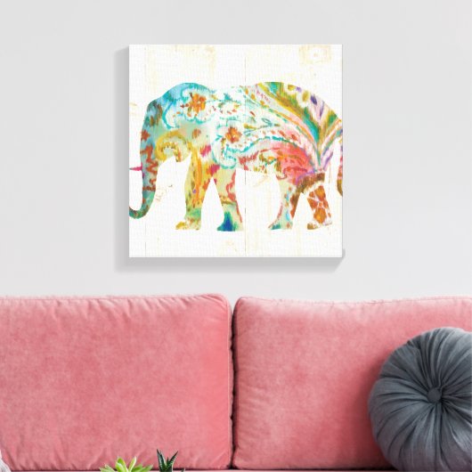 Toile Boho Paisley Elephant II (Insitu(Salon))
