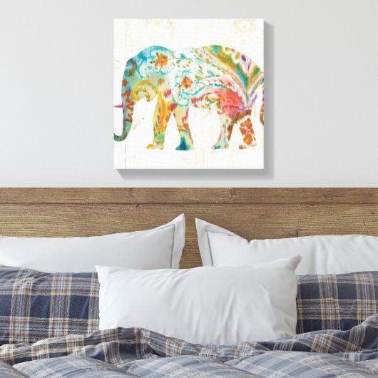 Toile Boho Paisley Elephant II (Insitu(Chambre))