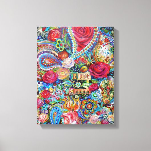 Toile Boho Paisley Love Another Canvas Print (Recto)