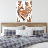 Toile Boho poulet Leaf Art botanique style moderne (Insitu(Chambre))