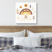 Toile Boho Rainbow Botanicals Soyez Gentil (Insitu(Chambre))