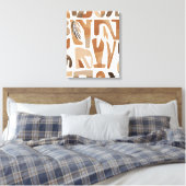 Toile Boho Rock alphabet Art botanique moderne (Insitu(Chambre))