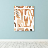 Toile Boho Rock alphabet Art botanique moderne (Insitu (Plancher de Bois))