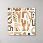 Toile Boho Rock alphabet Art botanique moderne (Recto)