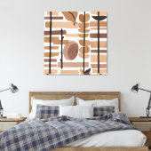 Toile Boho Rock Polygon Leaf Style d'art botanique moder (Insitu(Chambre))