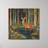 Toile Boho rustique bois de cerf boho forêt verte (Recto)