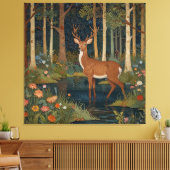 Toile Boho rustique bois de cerf boho forêt verte (Insitu(Salon))