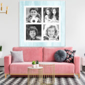 Toile Bois bleu en détresse noir blanc (Insitu(Salon))