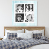 Toile Bois bleu en détresse noir blanc (Insitu(Chambre))