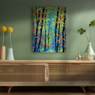 Toile Bois colorés