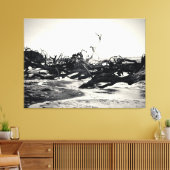 Toile Bois flotté sur une plage désolée (Insitu(Salon))