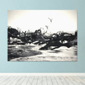Toile Bois flotté sur une plage désolée (Insitu (Plancher de Bois))