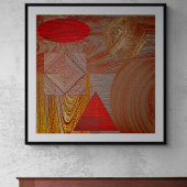 Toile  Bois - formes géométriques texturées