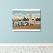 Toile Boise, ID - Vue du pont de la rivière Boise (Insitu (Plancher de Bois))
