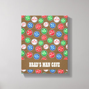 Toile Boisson de bière Casquettes en bouteille Print Man