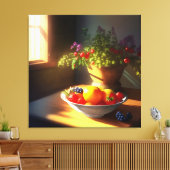 Toile Bol de Fruit et Fleurs au soleil 3 (Insitu(Salon))