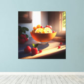 Toile Bol de Fruit et Fleurs au soleil 4 (Insitu (Plancher de Bois))