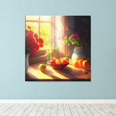 Toile Bol de Fruit et Fleurs au soleil 9 (Insitu (Plancher de Bois))