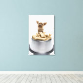 Toile Bol de gâteries pour chiens par Yorkshire Terrier (Insitu (Plancher de Bois))