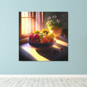 Toile Bol soleil de fruits et fleurs 1 (Insitu (Plancher de Bois))