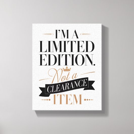 Toile Bold & Confiance Je suis une édition limitée (Recto)