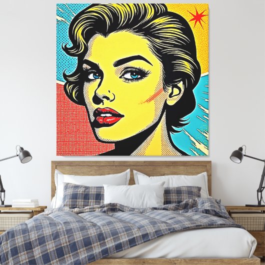 Toile Bold Pop Art Woman Defined (Insitu(Chambre))