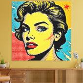 Toile Bold Pop Art Woman Defined (Insitu(Salon))