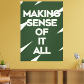 Toile Bold Typography Poster Dark Green Quote Print (Insitu(Salon))