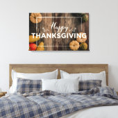 Toile Bon thanksgiving Gourds sur bois rustique (Insitu(Chambre))