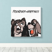 Toile Bonheur de l'amitié (Insitu (Plancher de Bois))