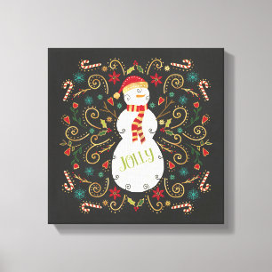 Toile Bonhomme de neige gai de vacances d'Otomi