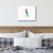 Toile Bonhomme de neige girafe drôle écharpe Noël Femmes (Insitu(Chambre))