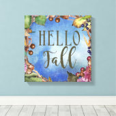 Toile Bonjour automne | Acornes, couronne Feuille (Insitu (Plancher de Bois))