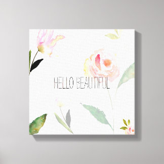 Toile Bonjour belle aquarelle Floral