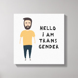 Toile Bonjour, je suis transgenre