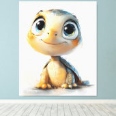 Toile Bonjour, Petit Explorateur ! – Mur de bébé tortue  (Insitu (Plancher de Bois))