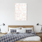 Toile Bonjour Texte aléatoire Couleurs de Terre (Insitu(Chambre))