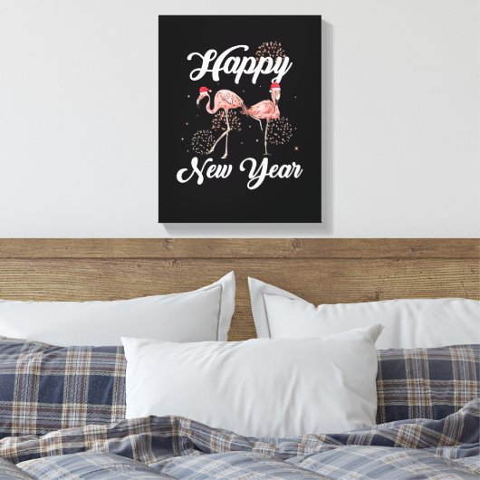 Toile Bonne année 2023 tenue pour Flamant rose Lover Nou (Insitu(Chambre))