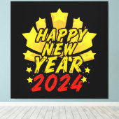 Toile Bonne année 2024 (Insitu (Plancher de Bois))
