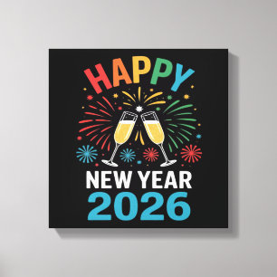 Toile Bonne année 2026 Fête drôle de la Saint-Sylvestre