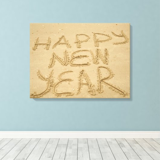 Toile Bonne année dans le sable (Insitu (Plancher de Bois))
