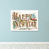 Toile Bonne année dans les troncs d'arbres, les Acornes (Insitu (Plancher de Bois))