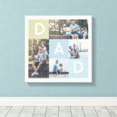 Toile Bonne Fête des pères Papa Modern Multi Photo Grid (Insitu (Plancher de Bois))