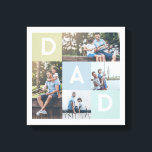 Toile Bonne Fête des pères Papa Modern Multi Photo Grid<br><div class="desc">Une belle impression de toile personnalisée à donner à votre père, qu'il chérira pour toujours. Imprimez un collage photo personnalisé pour afficher vos propres photos et souvenirs de famille. Notre design comprend un design simple de 4 photos collage grille avec des lettres "papa" affichées dans la grille. Un cadeau parfait...</div>