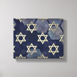 Toile Bonne Hanoukka Star de David menorah Dreidel Slipp