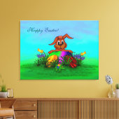 Toile Bonne Pâques ! Lapin de Pâques (Insitu(Salon))